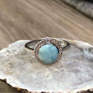 Larimar Sterling Silver Ring